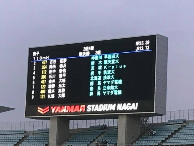 速報！ 110mH 田中新也 準決勝突破！！！